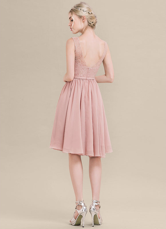 Robe Demoiselle D'Honneur Rose Éclatante - gallery 1