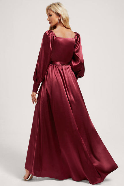 Robe Demoiselle D'Honneur En Satin - gallery 4