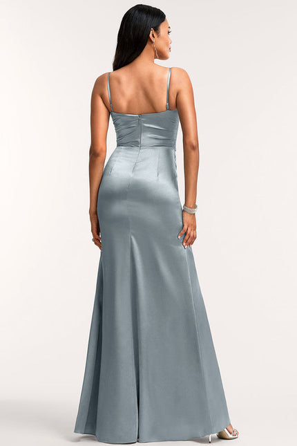 Robe Longue Satin Demoiselle D'Honneur - gallery 4