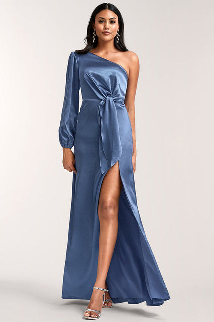 Robe Demoiselle D'Honneur Satin Bordeaux Chic - gallery 5