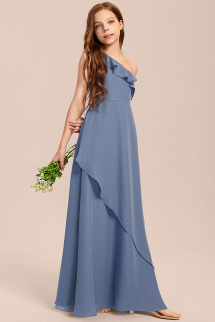 Robe Demoiselle D'Honneur Vert Poudré Élégant - gallery 3