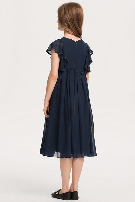 Robe Demoiselle D'Honneur Marine Aérienne - gallery 2