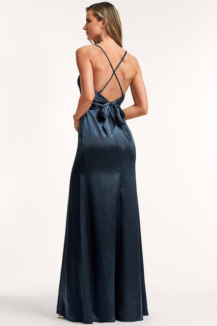 Robe Longue Satin Demoiselle D'Honneur - gallery 1