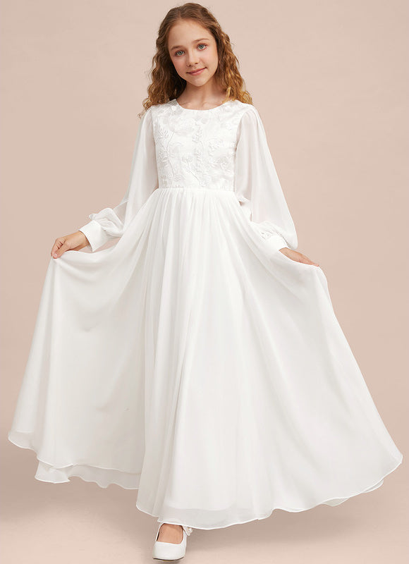 Robe Demoiselle D'Honneur Élégante Enfantine - gallery 6