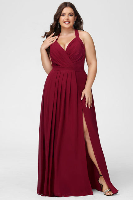 Robe Demoiselle D'Honneur Mousseline Beige - gallery 8