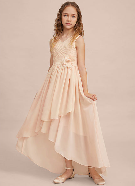 Robe Demoiselle D'Honneur Flou Pêche