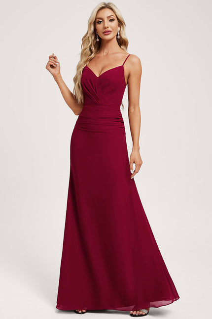 Robe Demoiselle D'Honneur Sirène Bordeaux - gallery 1