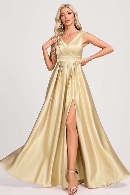 Robe Longue Satin Demoiselle D'Honneur