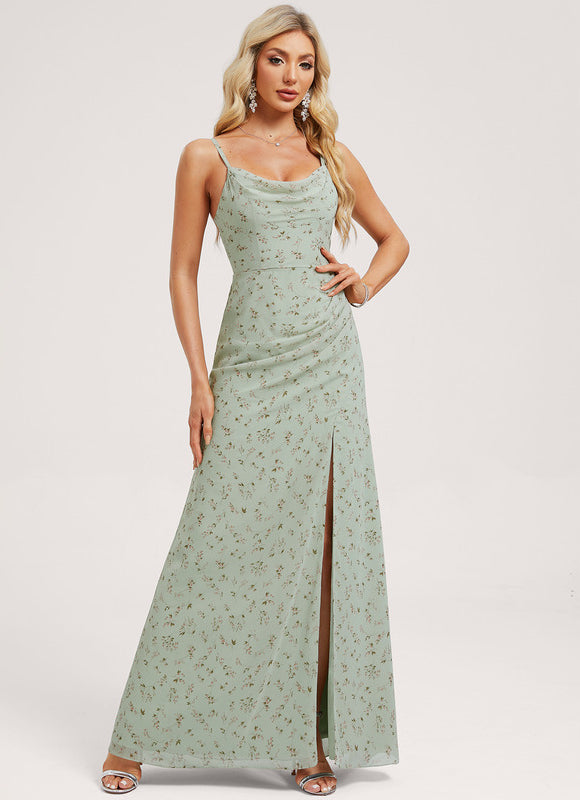 Robe Longue Fluide Demoiselle D'Honneur - gallery 2