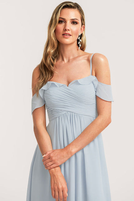 Robe Demoiselle D'Honneur Fluide Ciel - gallery 3