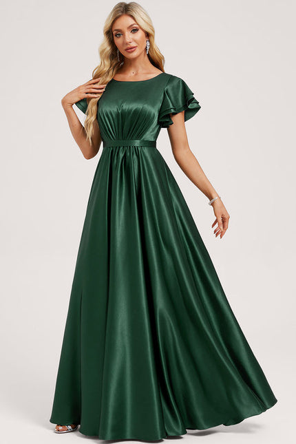 Robe Demoiselle D'Honneur Véritable Raffinement Vert
