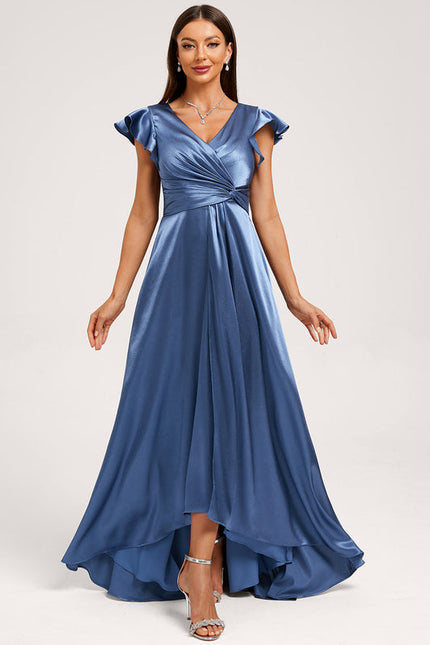 Robe Demoiselle D'Honneur En Satin - gallery 4