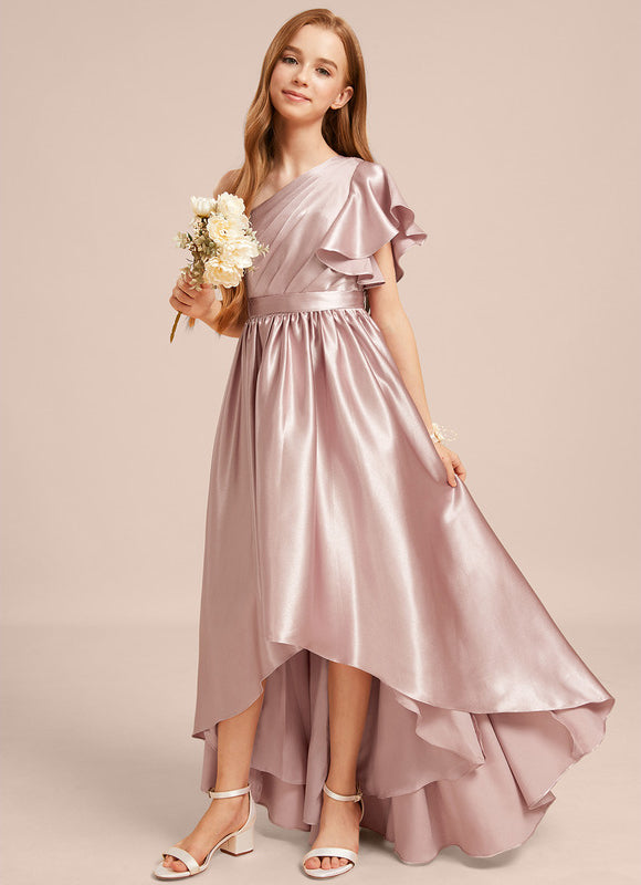 Robe Demoiselle D'Honneur Satin Rose Clair