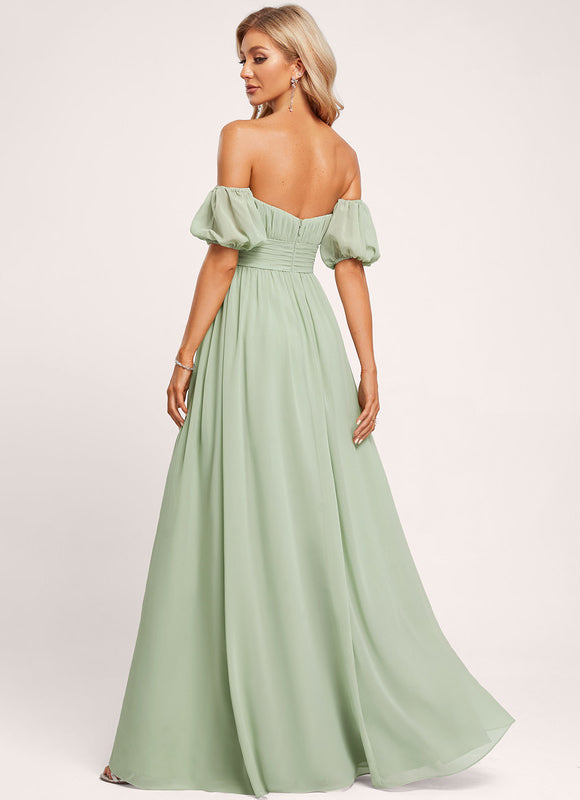 Robe Demoiselle D'Honneur Émeraude Douce - gallery 1