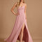 Robe Demoiselle D'Honneur Mousseline Beige
