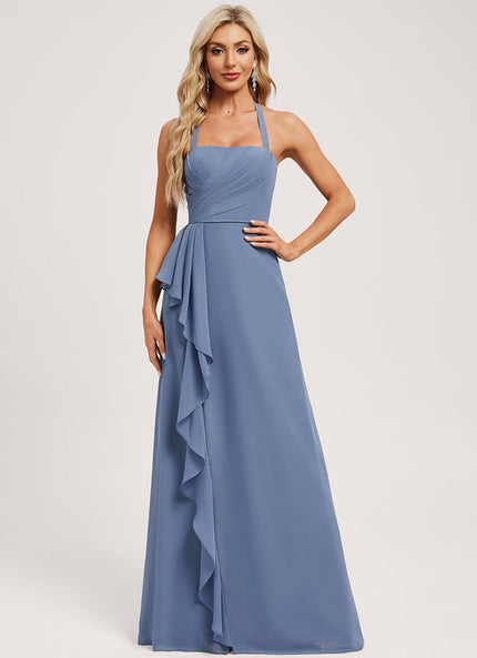 Robe Demoiselle D'Honneur Florale Légère