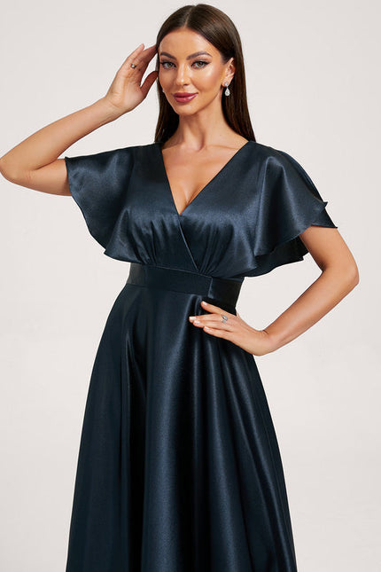 Robe Longue Satin Demoiselle D'Honneur - gallery 2