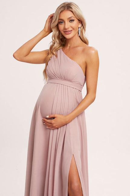 Robe Demoiselle D'Honneur Asymétrique Sable - gallery 5