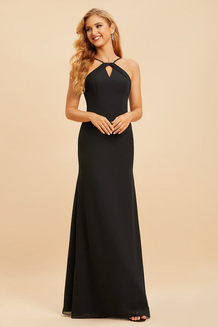 Robe Demoiselle D'Honneur Noir Élégance - gallery 2