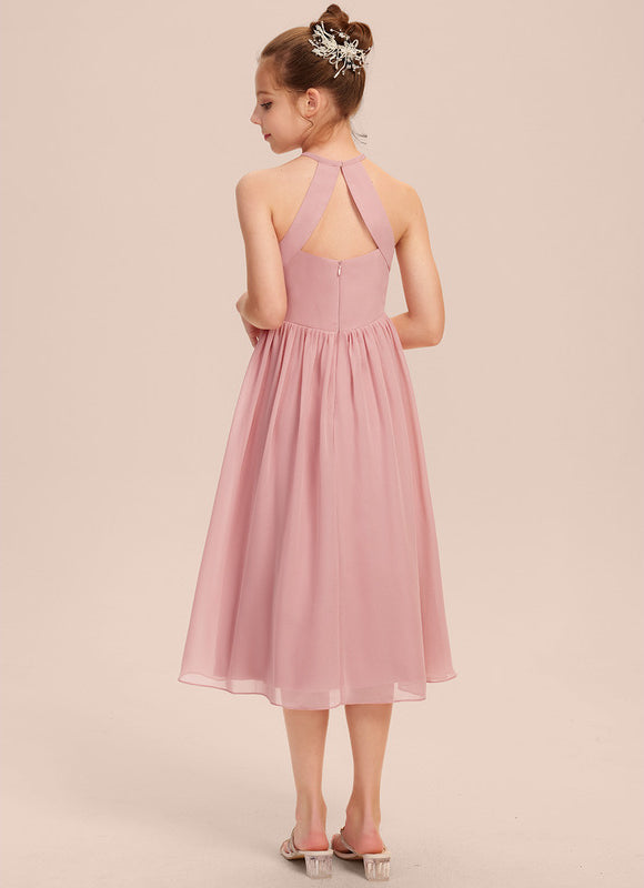 Robe Demoiselle D'Honneur Flou Menthe - gallery 4