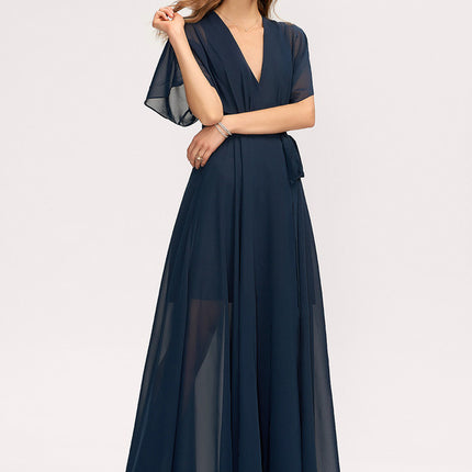 Robe Demoiselle D'Honneur Mousseline Beige