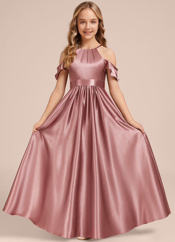 Robe Demoiselle D'Honneur Satin Bordeaux