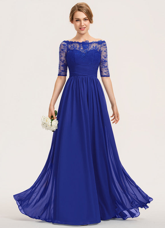 Robe Demoiselle D'Honneur Cobalt Élégante