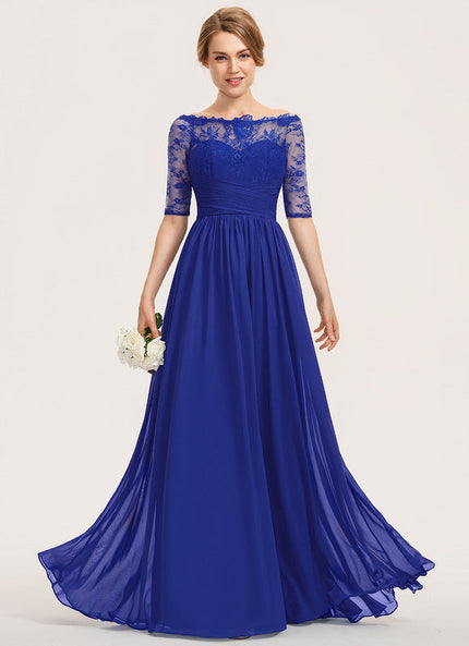 Robe Demoiselle D'Honneur Cobalt Élégante