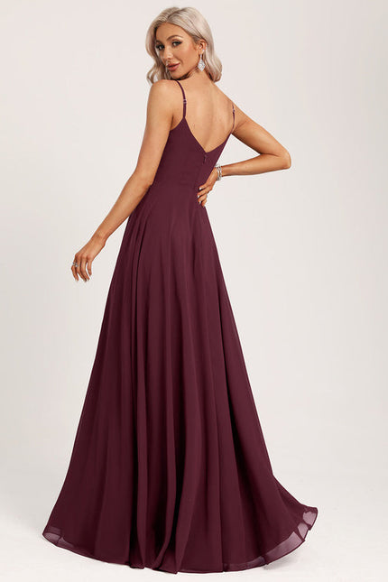 Robe Demoiselle D'Honneur Mousseline Beige - gallery 6