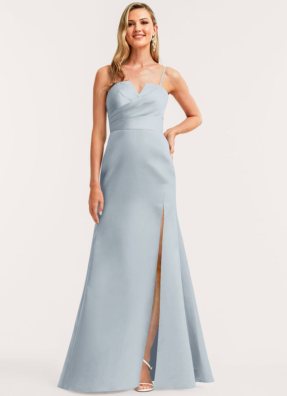 Robe Demoiselle D'Honneur Rose Satin