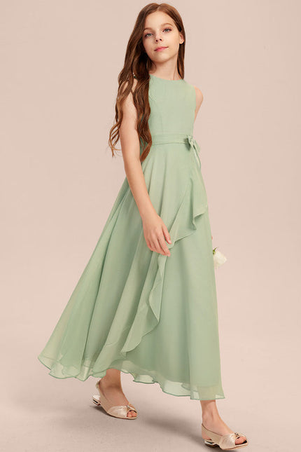 Robe Demoiselle D'Honneur Vert Douceur Flottante - gallery 3