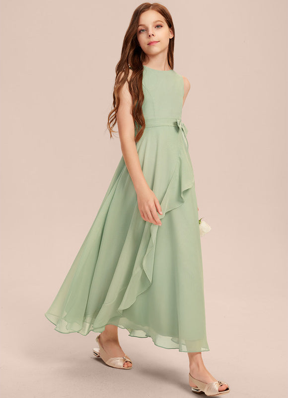 Robe Demoiselle D'Honneur Vert Douceur Flottante - gallery 3