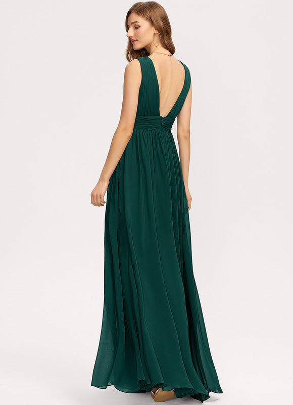 Robe Demoiselle D'Honneur Élégante Bordeaux - gallery 7
