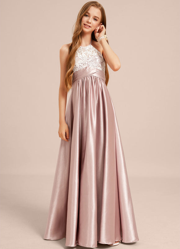 Robe Demoiselle D'Honneur Rose Dentelle - gallery 5