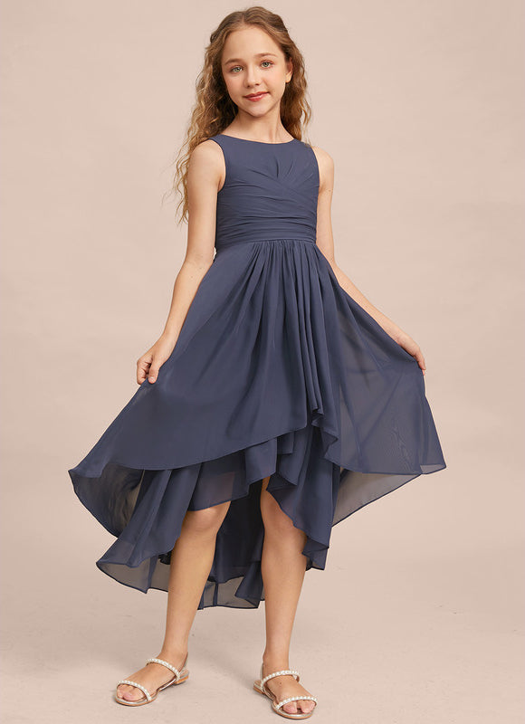 Robe Demoiselle D'Honneur Nuit Marine Fluide - gallery 6