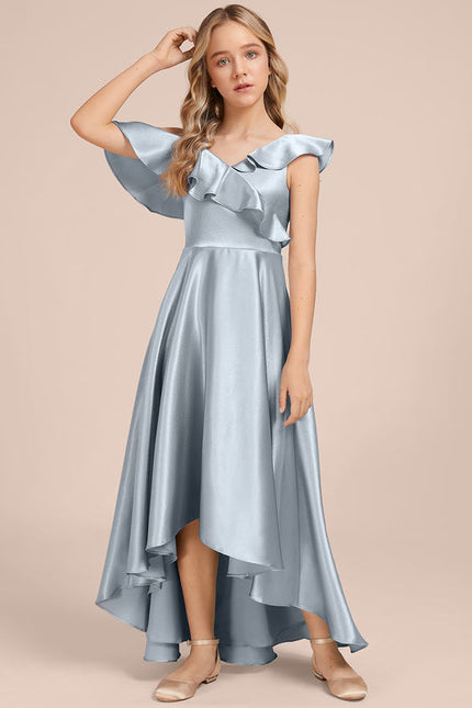 Robe Demoiselle D'Honneur Fluide À Volants - gallery 4