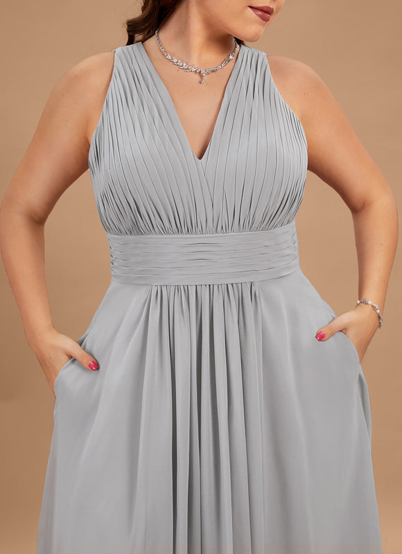 Robe Demoiselle D'Honneur Élégance Marine Flottante - gallery 7