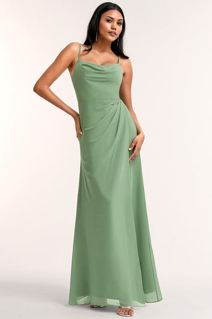 Robe Longue Fluide Demoiselle D'Honneur - gallery 1