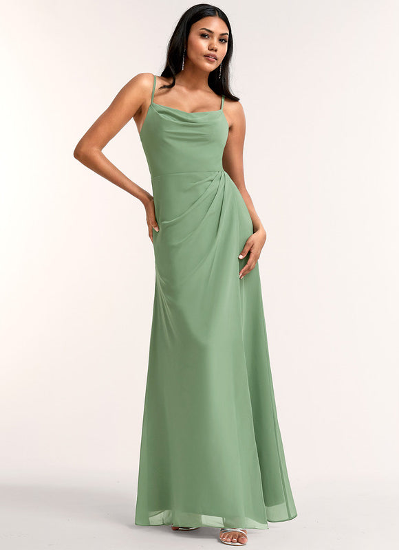 Robe Longue Fluide Demoiselle D'Honneur - gallery 1