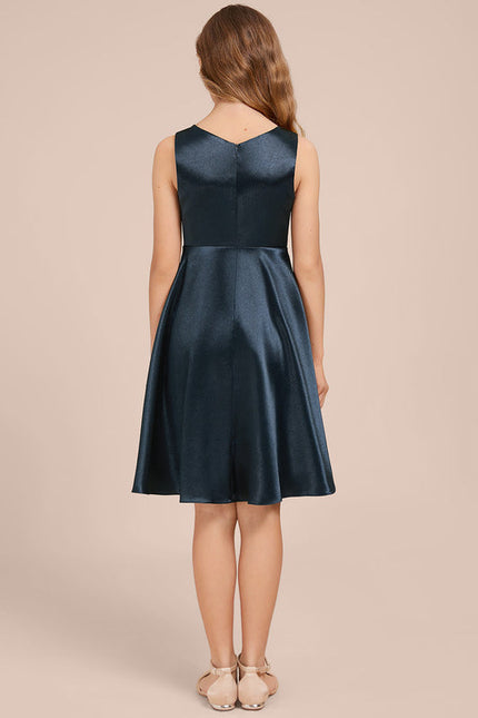 Robe Demoiselle D'Honneur Satin Vert Clair - gallery 1