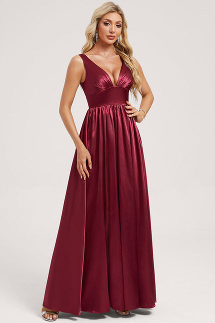 Robe Longue Satin Demoiselle D'Honneur - gallery 1