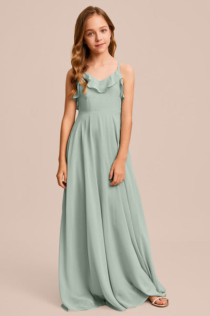 Robe Demoiselle D'Honneur Verte Éthérée - gallery 7