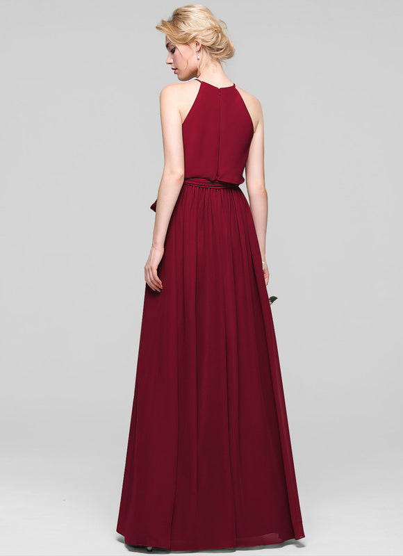 Robe Demoiselle D'Honneur Mousseline Lila - gallery 4