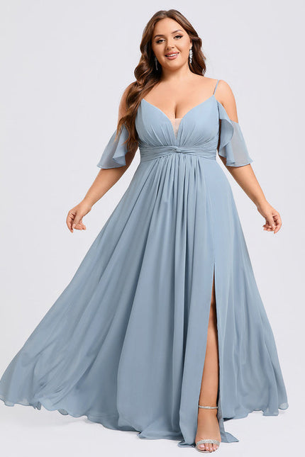 Robe Demoiselle D'Honneur Fluide Ciel - gallery 8