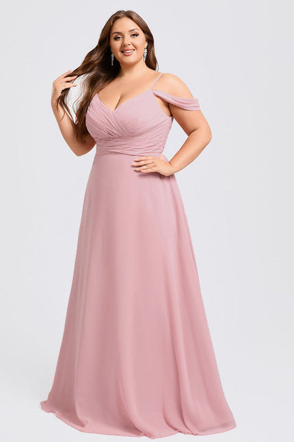 Robe Demoiselle D'Honneur Fluide Beige - gallery 6