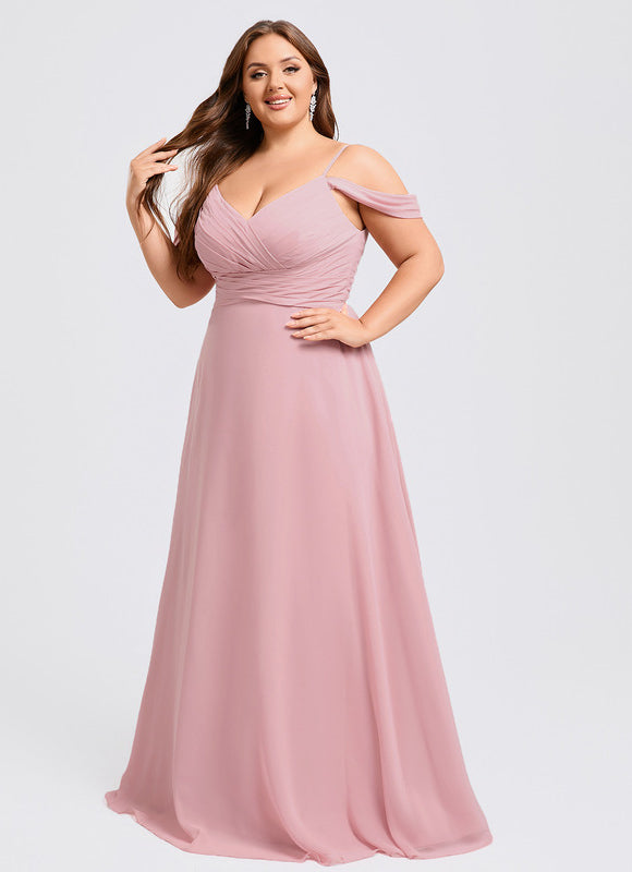 Robe Demoiselle D'Honneur Fluide Beige - gallery 6