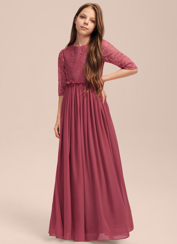 Robe Demoiselle D'Honneur Rouge Élégant Longueur - gallery 2