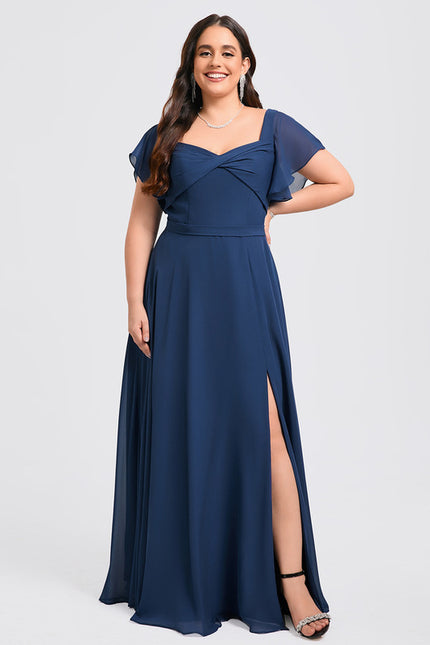 Robe Demoiselle D'Honneur À Volants Rose Pâle - gallery 9