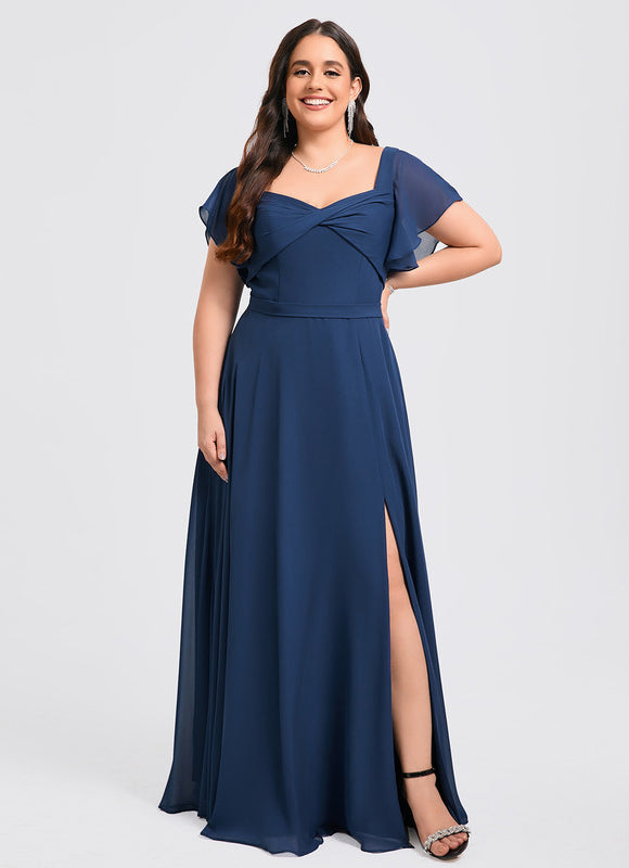 Robe Demoiselle D'Honneur À Volants Rose Pâle - gallery 9