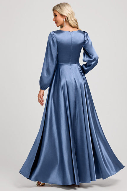 Robe Longue Satin Demoiselle D'Honneur - gallery 5